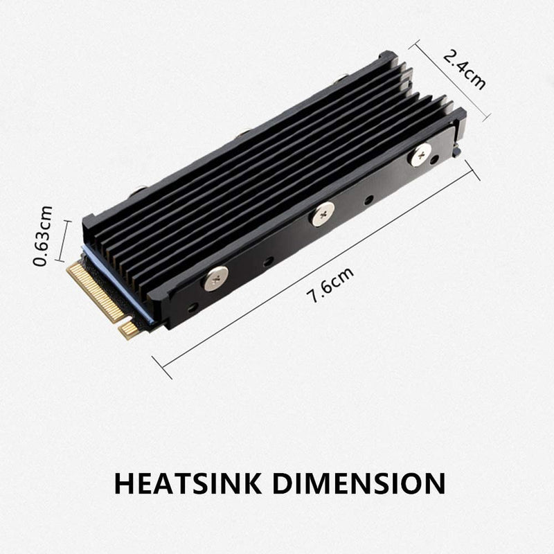 QIVYNSRY HeatSink for NVMe M.2 SSD Drives - Fully compatible with PS5 SSD's