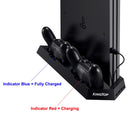 PS4 Universal Vertical Stand, Fan Cooler and Dual Charging Station – for PS4/ PS4 Pro/ PS4 Slim