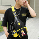 Pikachu One-Shoulder Backpack with USB and Headphone Port - by CusalBoy Fashion