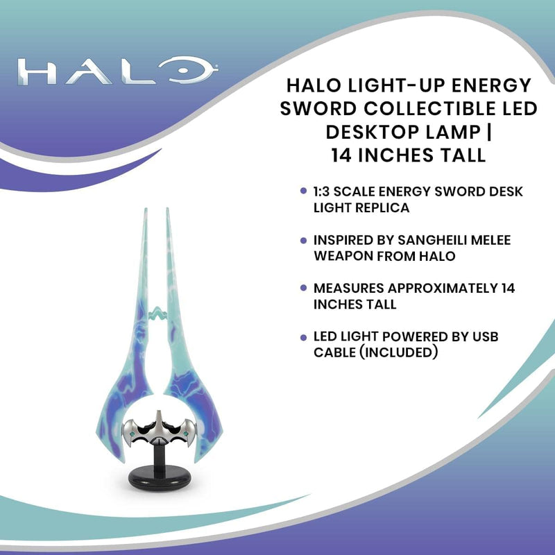 Halo Light-Up Covenant Energy Sword Collectible – LED Desk Lamp (14 in)