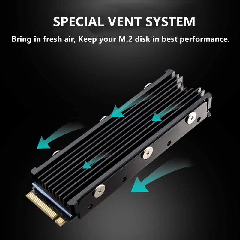 QIVYNSRY HeatSink for NVMe M.2 SSD Drives - Fully compatible with PS5 SSD's