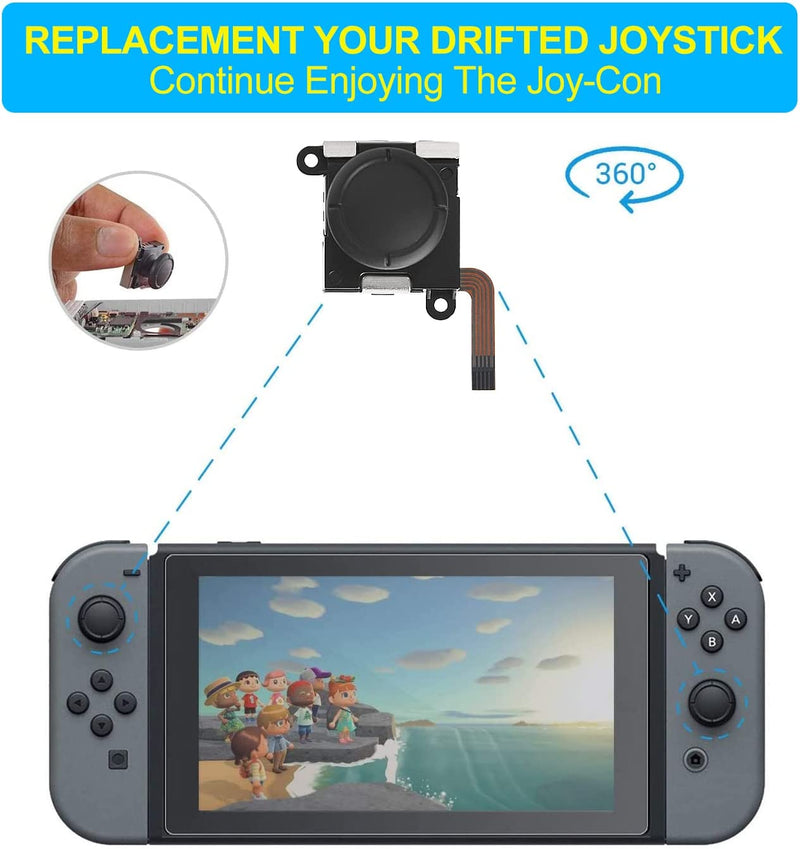 Joycon Repair Kit (Analog Parts for Nintendo Switch, Switch Lite & Switch OLED Controller),