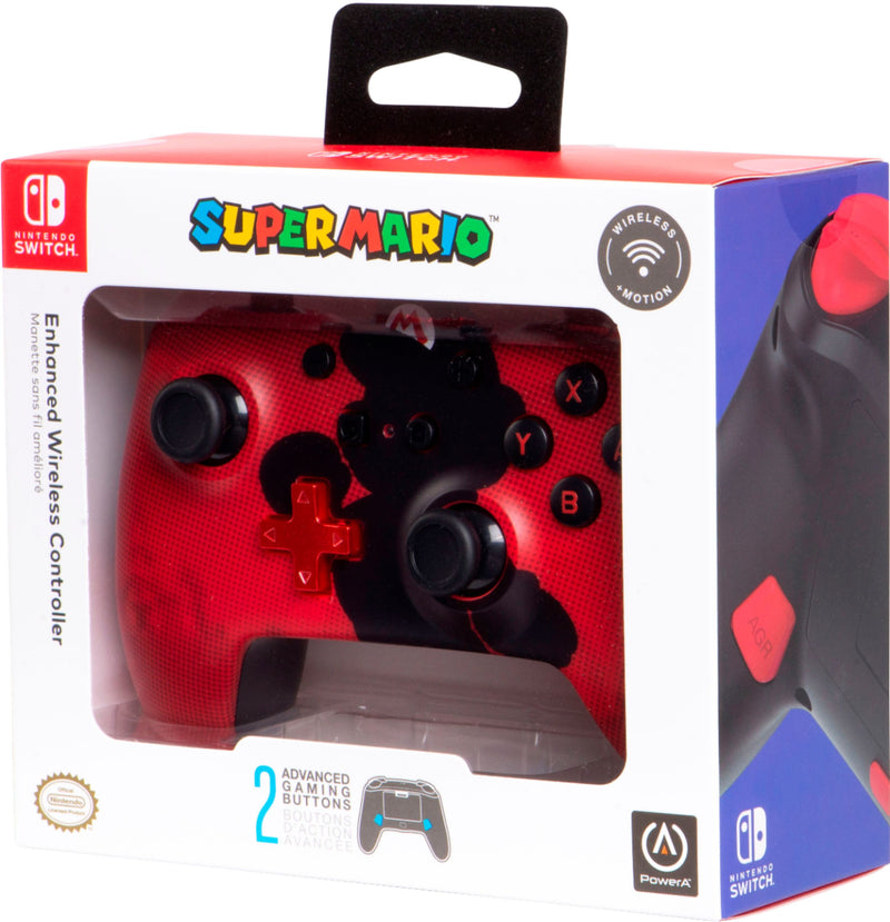 PowerA - Enhanced Wireless Controller for Nintendo Switch - Mario Silhouette