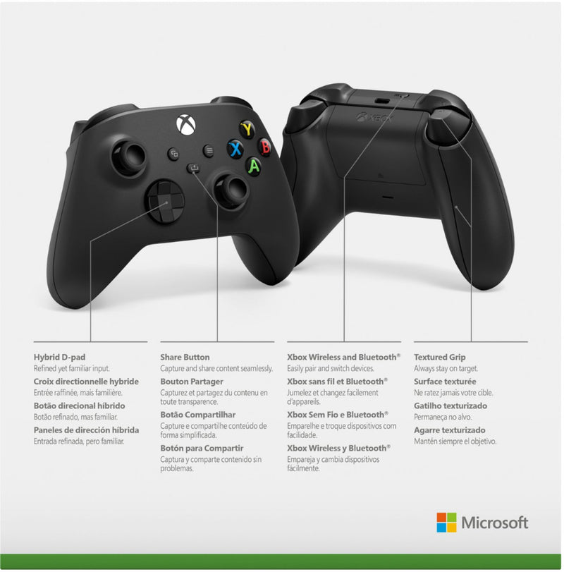 Microsoft Carbon Black Controller for Xbox Series X|S, Xbox One, Windows 10/11, Android, and iOS