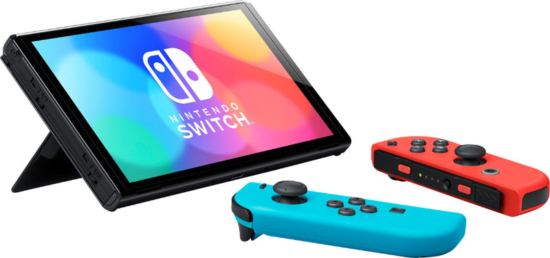 Nintendo Switch – OLED Model w/ Neon Red & Neon Blue Joy-Con