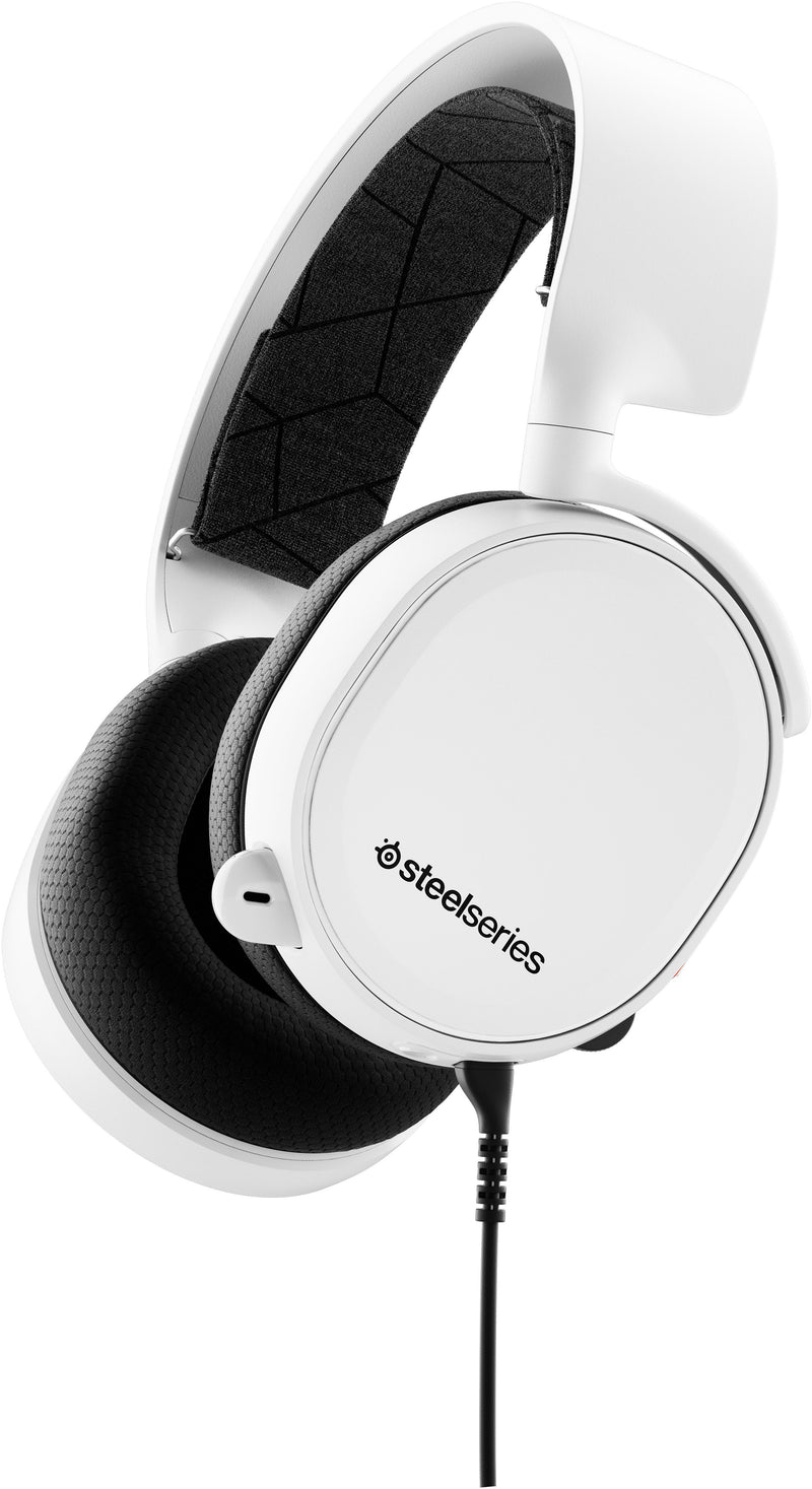 SteelSeries Arctis 3 Console - Stereo Wired Gaming Headset for PlayStation 4|5, Xbox Series X|S, Xbox One, Nintendo Switch, VR, Android and iOS - White