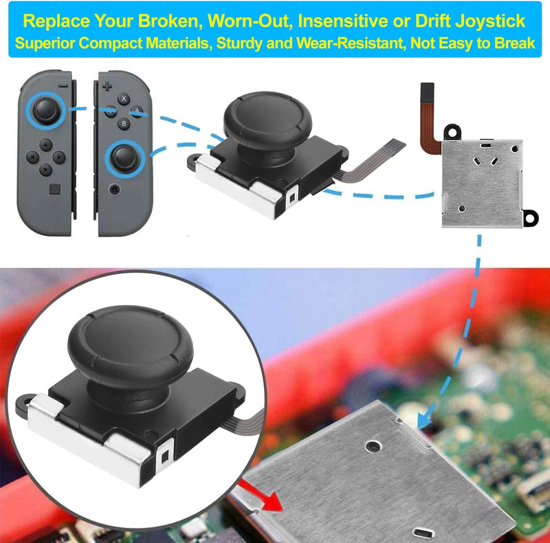 Joycon Repair Kit (Analog Parts for Nintendo Switch, Switch Lite & Switch OLED Controller),