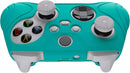 PlayVital Samurai Edition Aqua Green Anti-Slip Controller Grip Silicone Skin with White Thumb Stick Caps for Xbox Series S/X Controller (by eXtremeRate)