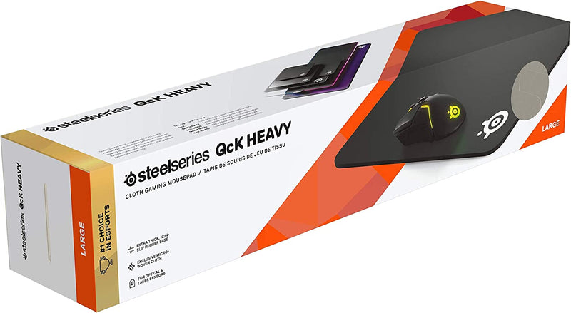 SteelSeries - QcK HEAVY - Micro-Woven Cloth Gaming Mouse Pad (Large) - Black