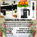 WESTINGHOUSE RETRO HAND MIXER & HAND BLENDER COMBO