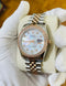 Ladies DateJust Two Tone (Silver&RoseGold) Diamond Bezel | White Mother of Pearl Dial