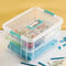 STERILITE STACK & CARRY 2 HANDLE BOX CLEAR/AQUA