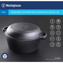 WESTINGHOUSE SEASONED CAST IRON 5QT DUTCH OVEN W/10.25" LID.