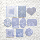 Blue & White Stickers