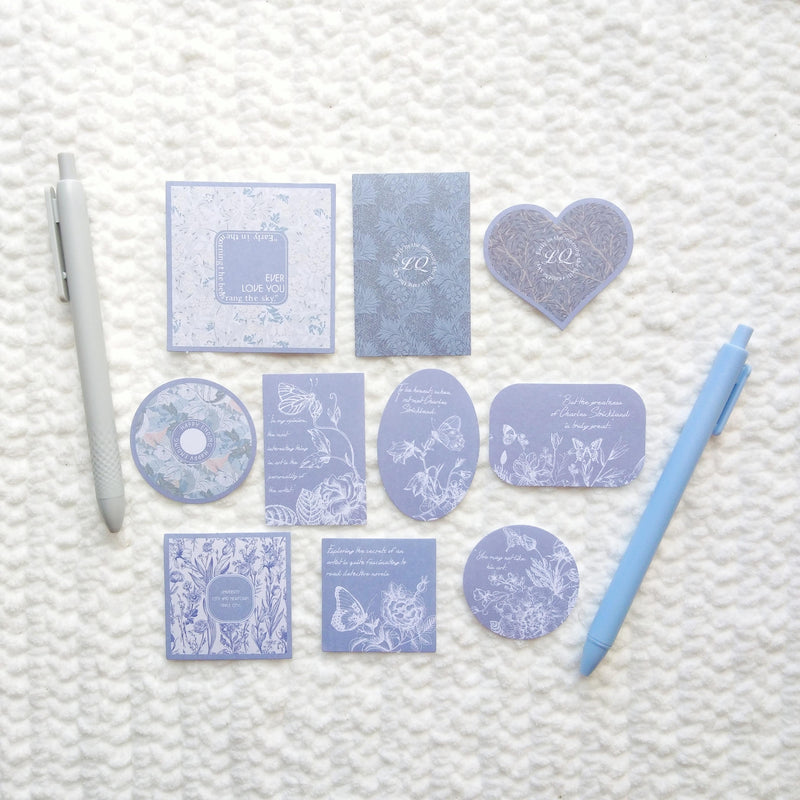 Blue & White Stickers