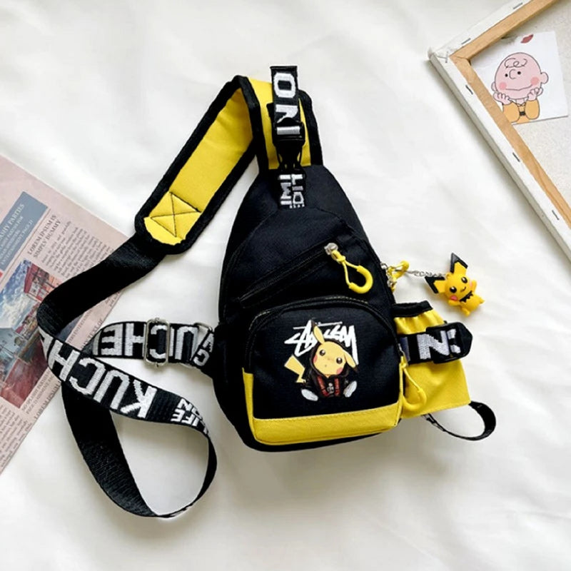 Pikachu Shoulder Mini Backpack - Canvas Youth Athleisure Mini Backpack