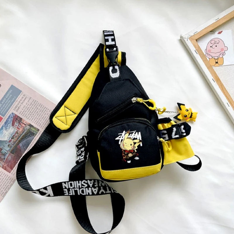 Pikachu Shoulder Mini Backpack - Canvas Youth Athleisure Mini Backpack