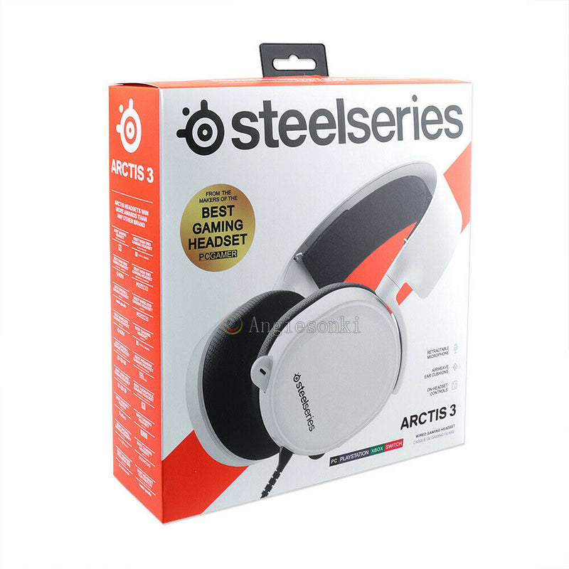 SteelSeries Arctis 3 - All-Platform Gaming Headset - For PC, PlayStation 4, Xbox One, Nintendo Switch, VR, Android, and iOS - White