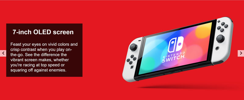 Nintendo Switch – OLED Model w/ White Joy-Con