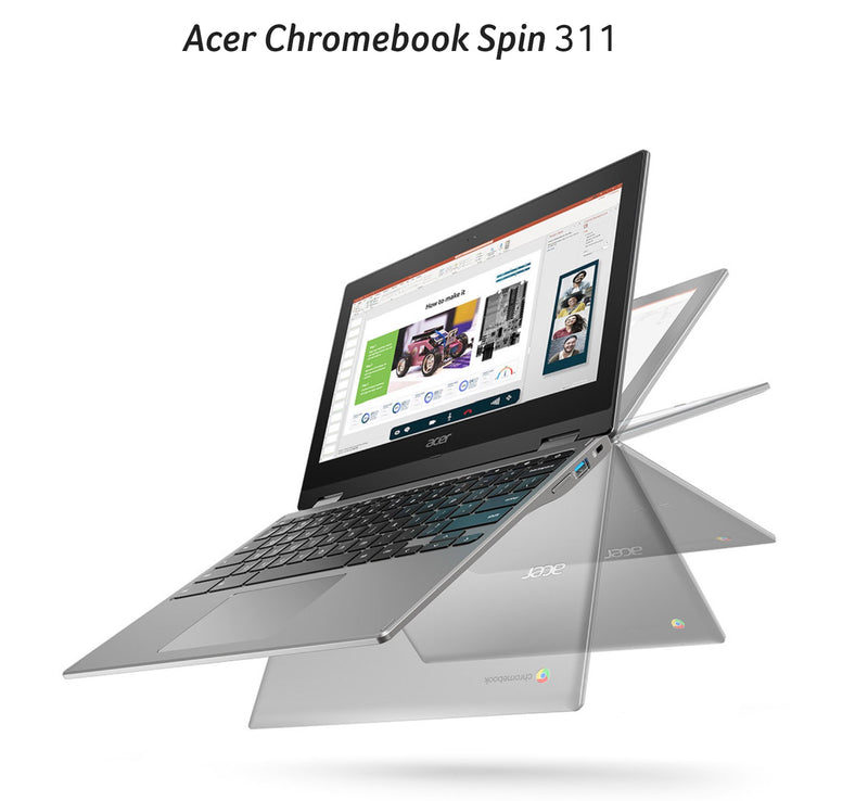 Acer Chromebook Spin 311 Convertible Laptop/ Tablet - 11.6" HD Touch Display - Celeron N4000 - 4GB LPDDR4 - 64GB eMMC