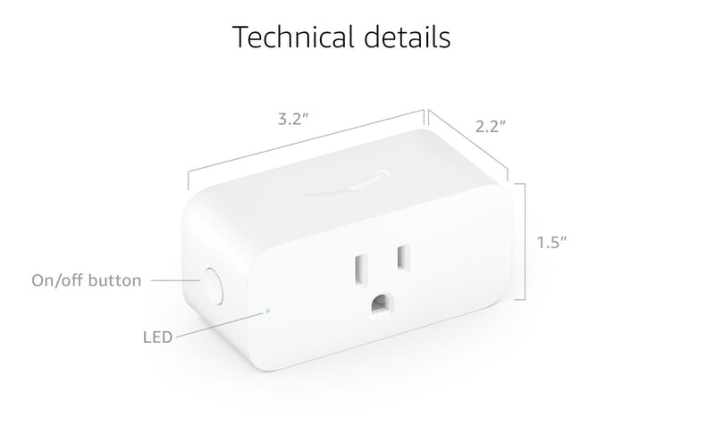 Amazon Smart Plug, for home automation, Works with Alexa - A Certified for Humans Device