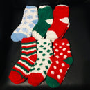 Red, Green & White Stripes Socks